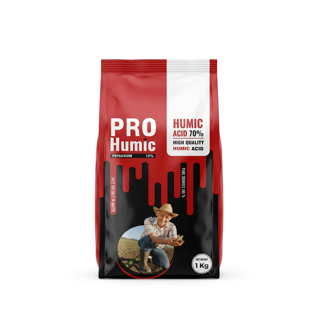 برو هيوميك (PRO Humic) – هيوميك أسيد 70% وبوتاسيوم 12% (1 كيلو جرام)