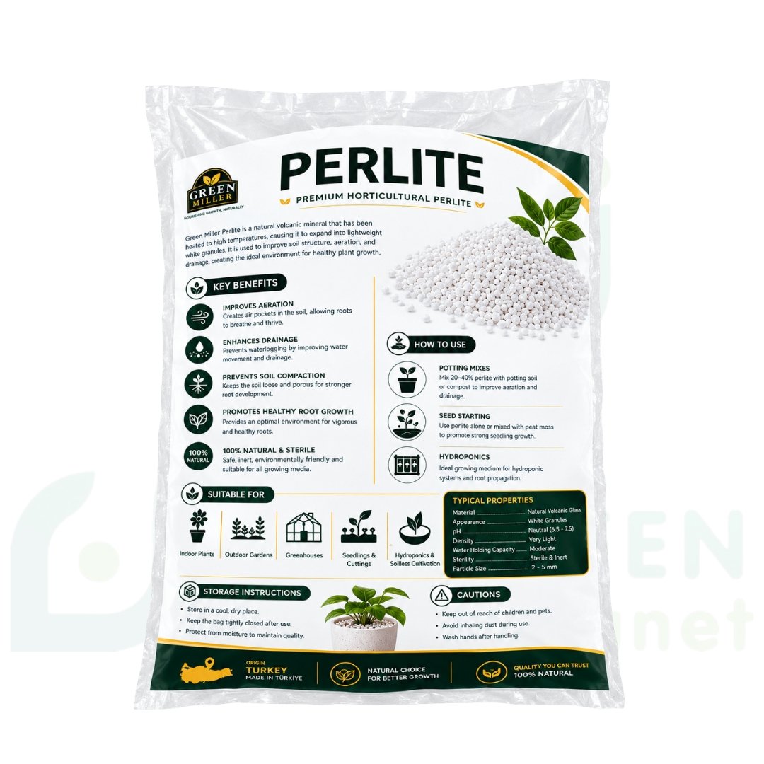 بيرلايت زراعي فاخر Perlite (10 لتر) – GREEN MILLER - الصورة 2