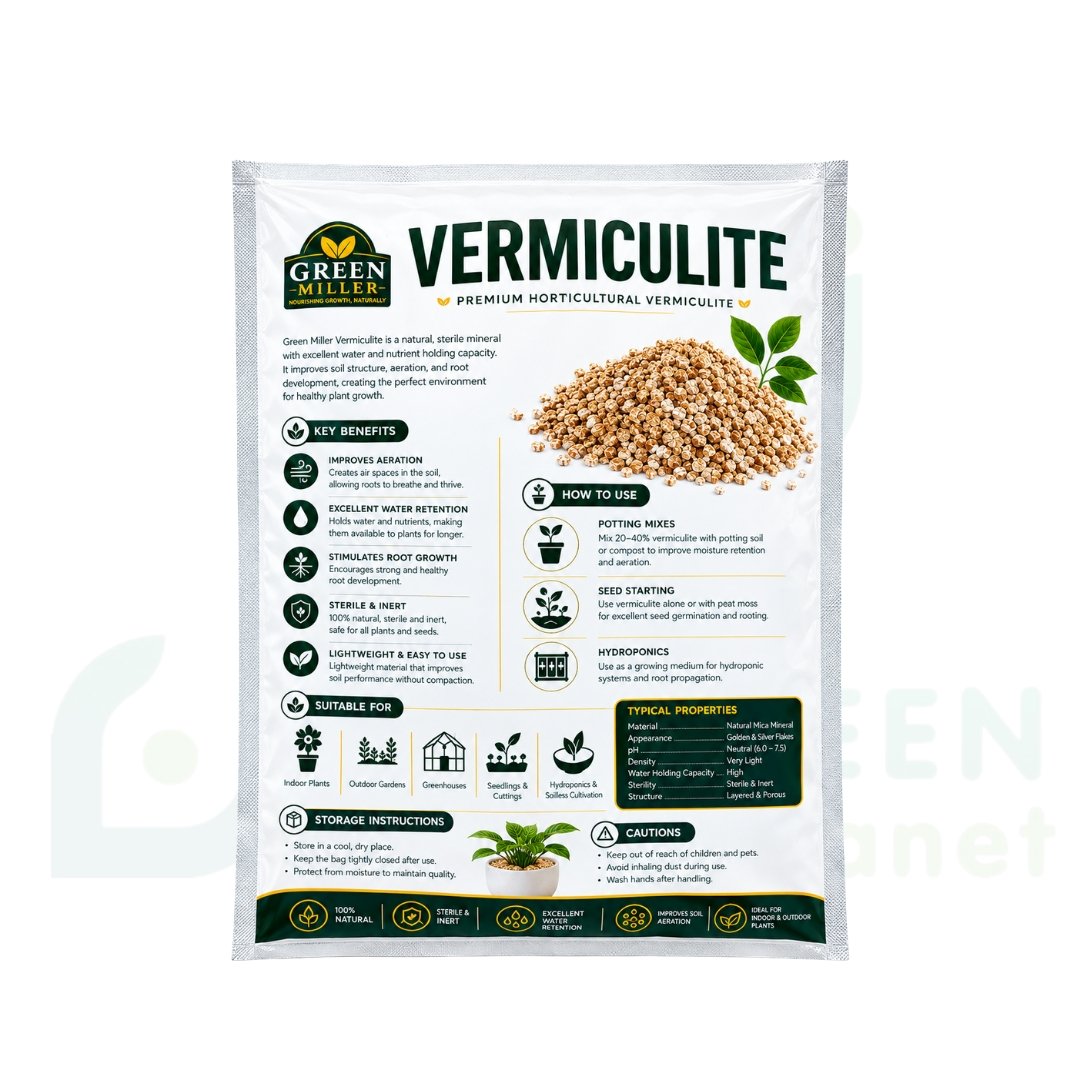 فيرميكوليت زراعي فاخر Vermiculite (5 لتر) – GREEN MILLER - الصورة 2