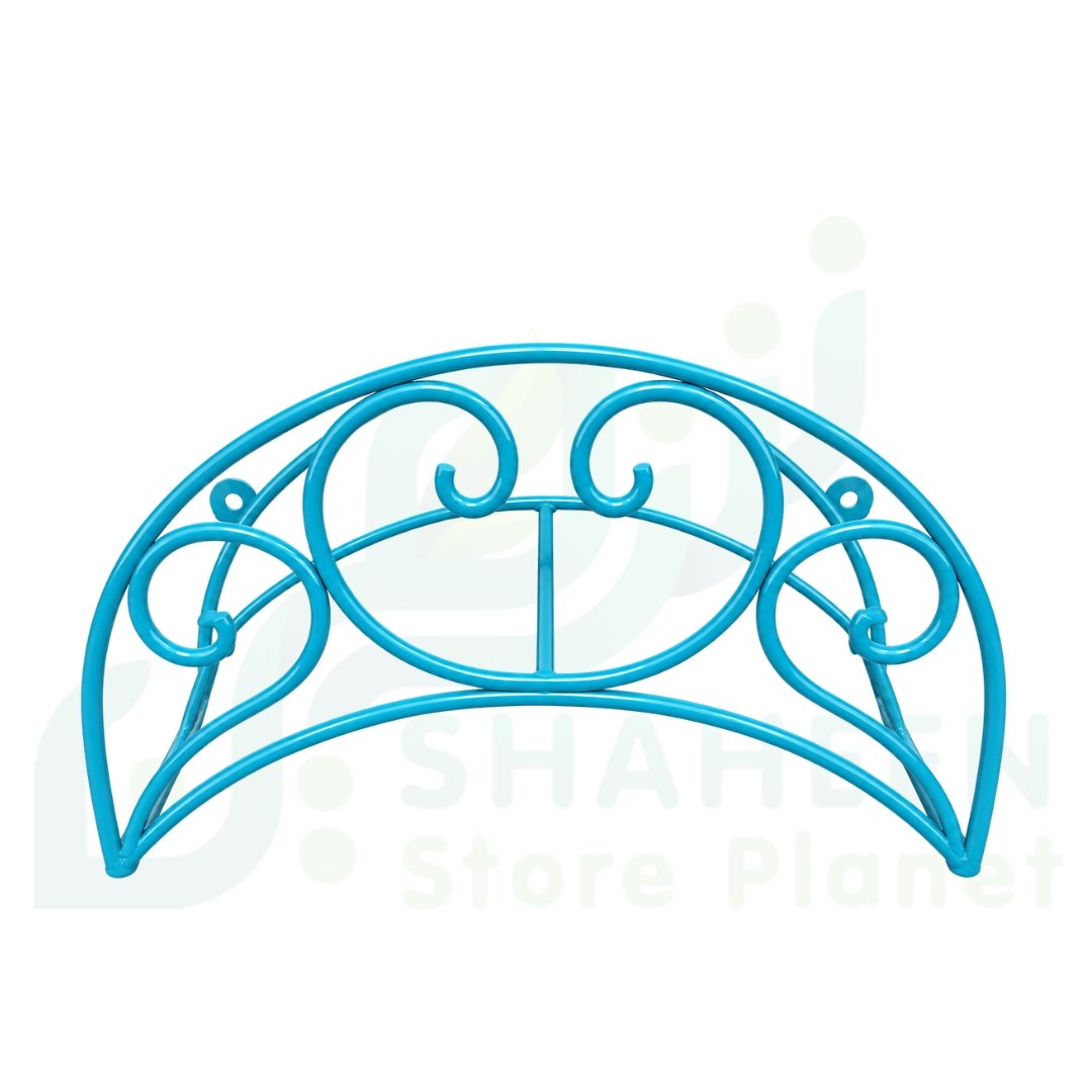 حامل خرطوم حديد حائطي ديكوري لجميع أنواع الخراطيم (Turquoise Garden Hose Wall Holder - 50m Capacity)