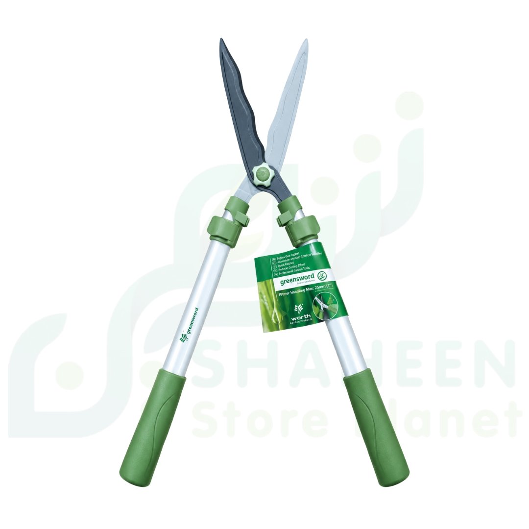مقص تقليم وتقذيب حدائق وسياج تلسكوبي قابل للتمدد ورث - مقابض ألومنيوم (Worth Deluxe Telescopic Hedge Shears) - الصورة 2
